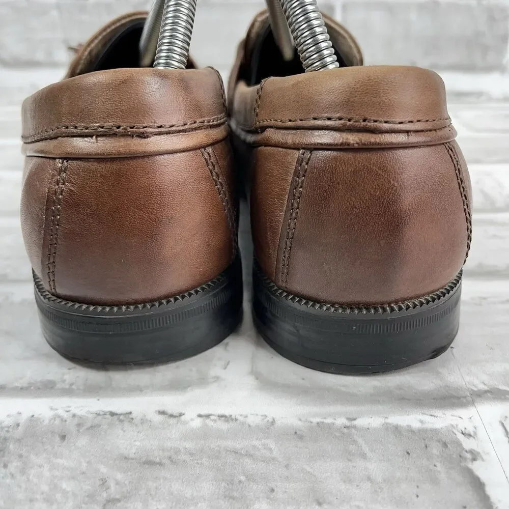 Bass Adams II Men's Size 8.5 Brown Leather Tassel Comfort Loafers Shoes